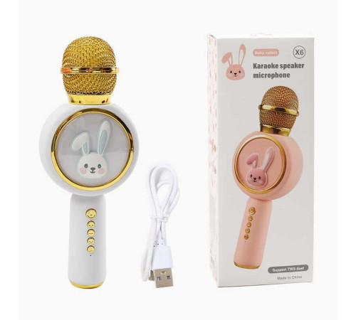 Мікрофон C 72101 (60) зміна голосу, Bluetooth, підсвічування, регулювання гучності, Type-C кабель, в коробці – в наличии! Купите сейчас у KAZKOVA