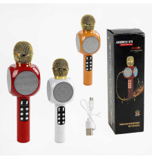 Мікрофон С 48342 (50) 3 кольори, караоке, bluetooth, USB, колонка, в коробці, ВИДАЄТЬСЯ ТІЛЬКИ МІКС ВИДІВ