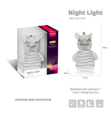 Нічник MBQ 664-1 A (72) “Зебра”, підсвічування, висота 16 см, в коробці