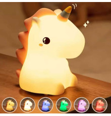 Нічник C 71559 (60) “Єдиноріг”, розмір - 7х8х15 см, 5 кольорів підсвічування, USB - кабель, в коробці