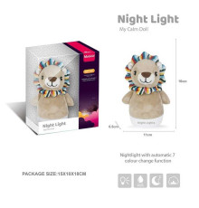 Нічник MBQ 664-2 A (72) “Левеня”, підсвічування, висота 16 см, в коробці