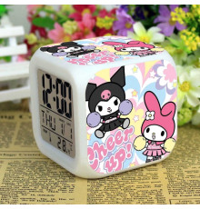 Годинник-нічник C 68949 (100) будильник, різнокольорове підсвічування, звук, у коробці