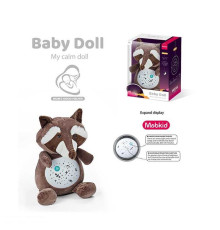 Нічник MBQ 661-11 A (18) “Єнот”, підсвічування, мелодії, проєктор, в коробці