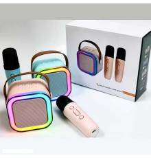Караоке K 12 (40) 2 види, вбудований акумулятор, Bluetooth, мікрофон, зміна голосу, підсвічування, в коробці