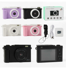 Фотоапарат C 75063 (50) кабель type-C, роз’єм для SD карти, SD карта, WI-FI, керування з телефону, фото, відео, ігри, фронтальна камера, в коробці, ВИДАЄТЬСЯ ТІЛЬКИ МІКС ВИДІВ