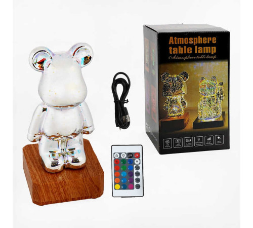 Нічник C 67116 (20) висота 23 см, вбудований акумулятор, проєкція, пульт, 5 режимів, регульована яскравість, в коробці