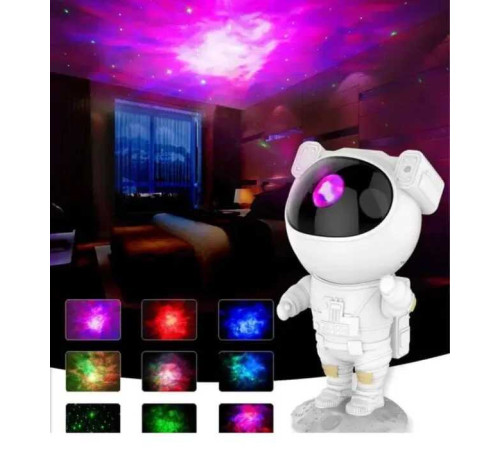 Нічник-проєктор C 65315 (24) “Космонавт”, декілька режимів, зірки, магнітна голова, висота 22 см, від мережі, рухливі елементи, пульт, в коробці – в наличии! Купите сейчас у KAZKOVA