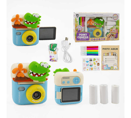 Фотоапарат-принтер M 12 D (40) поворотний екран, дріт USB Type-C, роз’єм для SD карти, 3 рулони термопаперу, ремінець, наліпки, фломастери, в коробці – в наличии! Купите сейчас у KAZKOVA