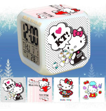 Годинник-нічник C 68952 (100) будильник, різнокольорове підсвічування, звук, у коробці