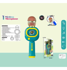 Мікрофон HY 865 E (96/2) підсвічування, 3 ефекти зміни голосу, регулювання гучності, Bluetooth, слот для TF-карти, в коробці