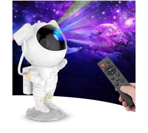 Нічник-проєктор C 65315 (24) “Космонавт”, декілька режимів, зірки, магнітна голова, висота 22 см, від мережі, рухливі елементи, пульт, в коробці – в наличии! Купите сейчас у KAZKOVA