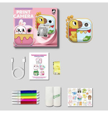 Фотоапарат-принтер M 5 G (50) фронтальна камера, дріт micro USB, роз’єм для SD карти, 2 рулони термопаперу, ремінець, наліпки, фломастери, в коробці