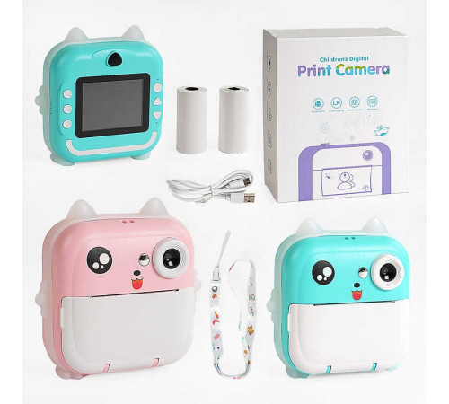 Фотоапарат-принтер C 64270 (40) 2 кольори, фото-, відеозапис, чорно-білий друк, підтримка TF карти, ігри, кольоровий екран 2,4 дюйма, у коробці – в наличии! Купите сейчас у KAZKOVA