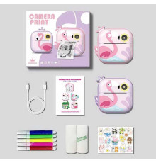 Фотоапарат-принтер M 5 H 1 Штрих=30540 (50) 2 кольори, фронтальна камера, дріт micro USB, роз’єм для SD карти, 2 рулони термопаперу, ремінець, наліпки, фломастери, в коробці