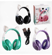 Навушники C 64092 (60) 3 кольори, bluetooth, підсвічування, карта пам’яті, AUX-кабель, мікрофон, акум. 400 mAh, в коробці, ВИДАЄТЬСЯ МІКС ВИДІВ