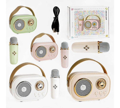 Караоке C 66373 (40) 4 види, bluetooth, мікрофон, підсвічування, від акумулятора/мережі, type-c, TF-картка, в коробці, ВИДАЄТЬСЯ МІКС – в наличии! Купите сейчас у KAZKOVA