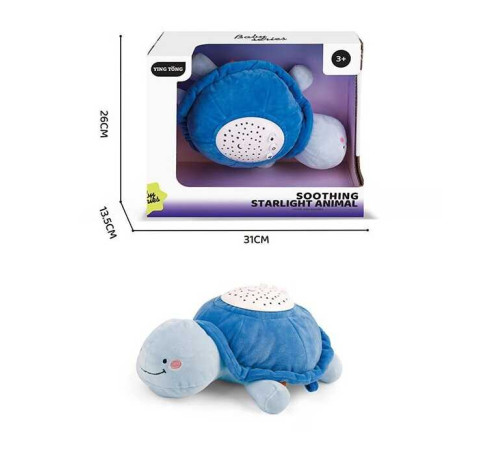 Нічник YT 24-13 (36/2) "Черепашка", проєктор зоряного неба, знімний блок, мелодії, звуки природи, зміна режимів підсвічування, регулювання гучності, в коробці