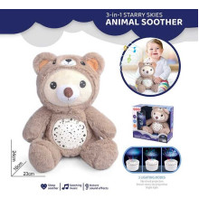 Нічник H 10 (18) “Ведмедик”, проєктор, на батарейках, музика, звукові ефекти, підсвітка, в коробці