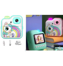 Фотоапарат-принтер C 72977 (40) 2 кольори, type-C, роз’єм для SD карти, фото, відео, гри, 3 рулони термопаперу, в коробці