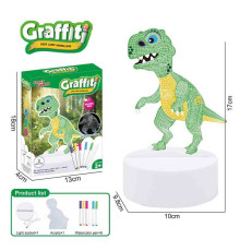 Нічник 26007 (120) працює від мережі, підсвічування, 3 кольори світла, фломастери, USB кабель, в коробці