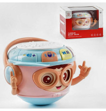 Музична іграшка YL 613 (18) РОЖЕВА, звук, підсвічування, проєктор, нелягайко, в коробці