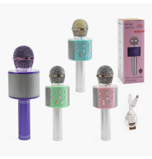Мікрофон С 60082 (50) 1800 mAh, TF Card, караоке, bluetooth, USB, колонка, в коробці, ВИДАЄТЬСЯ ТІЛЬКИ МІКС ВИДІВ