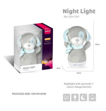 Нічник MBQ 664-9 A (72) “Цуценя”, підсвічування, висота 16 см, в коробці