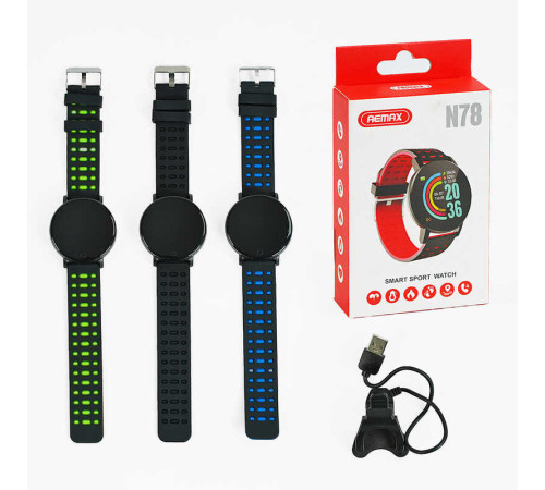 Годинник C 64784 (200) Bluetooth 4.0, кольоровий дисплей 1.44", повідомлення, кроки, будильник, спорт, серцебиття, музика, в коробці, МІКС