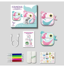 Фотоапарат-принтер M 5 Y Штрих=30564 (50) 2 кольори, фронтальна камера, дріт micro USB, роз’єм для SD карти, 2 рулони термопаперу, ремінець, наліпки, фломастери, в коробці