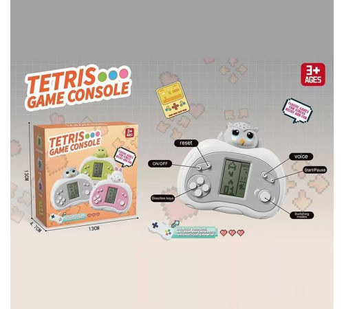 Тетрис BY 6047-4 (120/2) регулювання гучності, класичні ігри, звук, на батарейках, рівні складності, в коробці