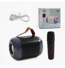 Караоке C 72105 (40) 1 мікрофон, підсвічування, слот для TF Card, bluetooth, USB-type-c кабель, AUX-роз’єм, колонка, зміна голосу, в коробці