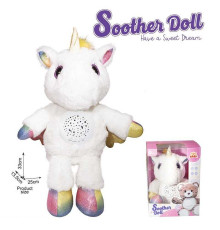 Нічник KC 4 (24/2) "Єдиноріг", мелодії, звуки, підсвічування, регулювання гучності, проєктор зоряного неба, в коробці