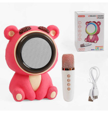 Караоке GMJ 9826 (36) 1 мікрофон, режими підсвічування, вбудований акумулятор, Bluetooth, слот для TF Card, USB-type-c кабель, USB-роз’єм, AUX-роз’єм, колонка з підсвічуванням, зміна голосу, в коробці