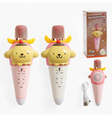 Мікрофон GMJ 9808 (60) 2 види, Type-C, Bluetooth, зміна голосу, динамік, AUX, роз’єм для TF карти, підсвічування, в коробці