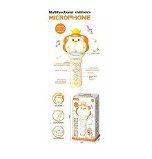 Мікрофон YK 7020 A (48) “Левеня”, вбудований акумулятор, USB Type-C, Bluetooth, підсвічування, музика, зміна гучності, зміна голосу, в коробці