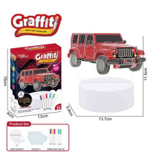 Нічник 26009 (120) працює від мережі, підсвічування, 3 кольори світла, фломастери, USB кабель, в коробці