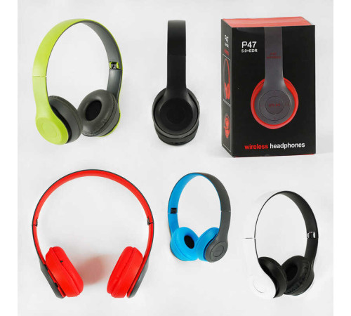 Навушники C 60910 (100) бездротові, Bluetooth, мікрофон, ВИДАЄТЬСЯ ТІЛЬКИ МІКС ВИДІВ