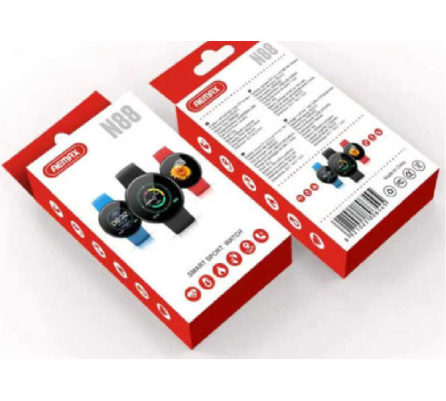 Годинник C 64785 (200) Bluetooth 4.0, кольоровий дисплей 1.44", повідомлення, кроки, будильник, спорт, серцебиття, музика, в коробці