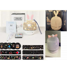 Нічник С 65425 (48) від акумулятора/мережі, регуляція яскравості світла, декілька режимів, обертається зображення, 6 шаблонів, в коробці