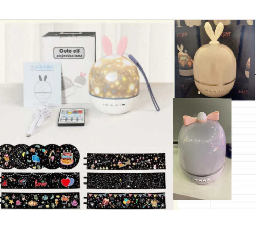 Нічник С 65425 (48) від акумулятора/мережі, регуляція яскравості світла, декілька режимів, обертається зображення, 6 шаблонів, в коробці – в наличии! Купите сейчас у KAZKOVA