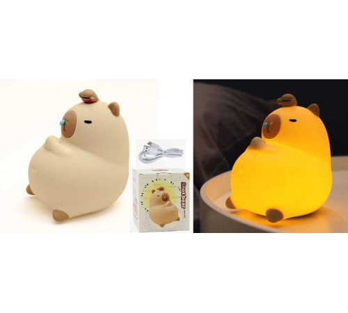 Нічник C 69802 (60) кольорове світло, 3 режими теплого світла, USB Type-C, силіконовий, в коробці