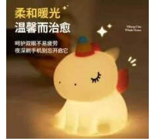 Нічник C 71580 (80) “Єдиноріг”, 7 кольорів, 9 режимів підсвічування, вбудований акумулятор, type-C, в коробці