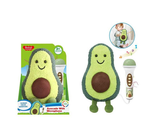 Караоке 1960 (24) “Авокадо”, м’яка іграшка, запис та відтворювання голосу, музика, регулювання гучності, на батарейках, в коробці
