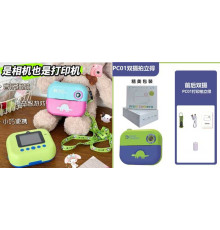 Фотоапарат-принтер C 72981 (40) 2 види, фронтальна камера, роз’єм для TF-карти, фото, відео, фільтри, рамки, плеєр, 5 ігор, чорно-білий друк, рулон термопаперу, ремінець, в коробці