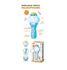 Мікрофон YK 7020 B (48)“Бегемот”, вбудований акумулятор, USB Type-C, Bluetooth, підсвічування, музика, зміна гучності, зміна голосу, в коробці