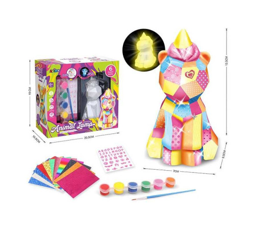 Набір для творчості "Нічник" A 8805 A-1 (72/2) "Єдиноріг", підсвічується, фарби, пензлик, наліпки, в коробці – в наличии! Купите сейчас у KAZKOVA