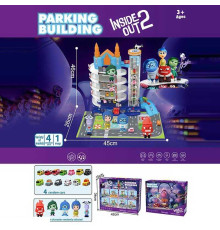 Трек 2023-32 (12) 5 рівнів, 4 машинки, 2 герої, підсвічування, мелодія, автоматичний підіймач, в коробці