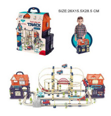 Трек 89973 (12) потяг, звук, 217 елементів, двері будинку відчиняються, у боксі