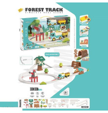 Трек 7730 А (12) 33 елементи, магнітне з’єднання, вантажівка, причеп, вантаж, на батарейках, трек, аксесуари, в коробці