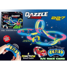 Автотрек на радіокеруванні 156 (18/2) довжина траси 475 см, 227 деталей, машинка на радіокеруванні, світло, звук, в коробці